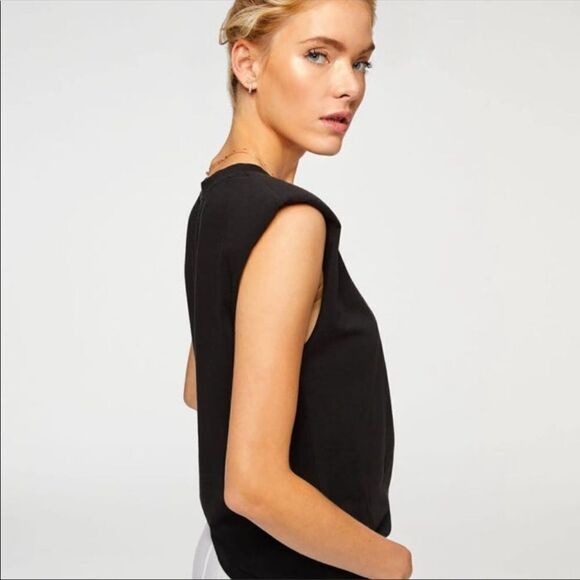 7 for all mankind shoulder pad muscle tee . size xs - Picture 2 of 10